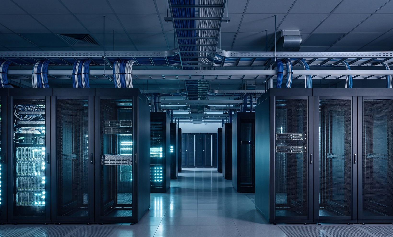 Configurable cabinet bays in a modular data hall